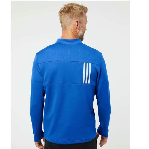 Adidas Mens Tampa Bay 3-Stripes Double Knit Quarter-Zip Pullover Blue Sz XLARGE - Picture 4 of 8